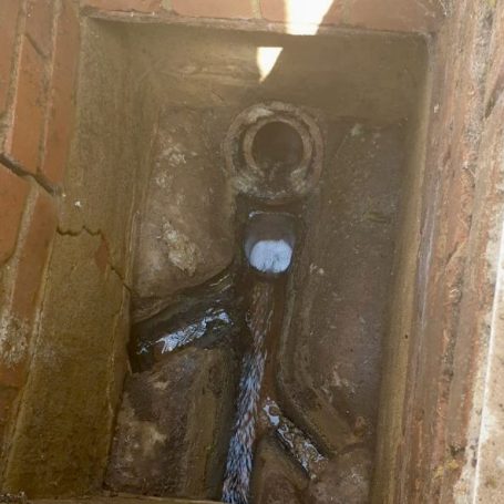 damaged victorian drain interceptor